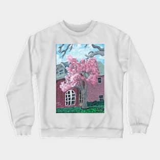 Jackson Heights Cherry Blossoms Painting Crewneck Sweatshirt